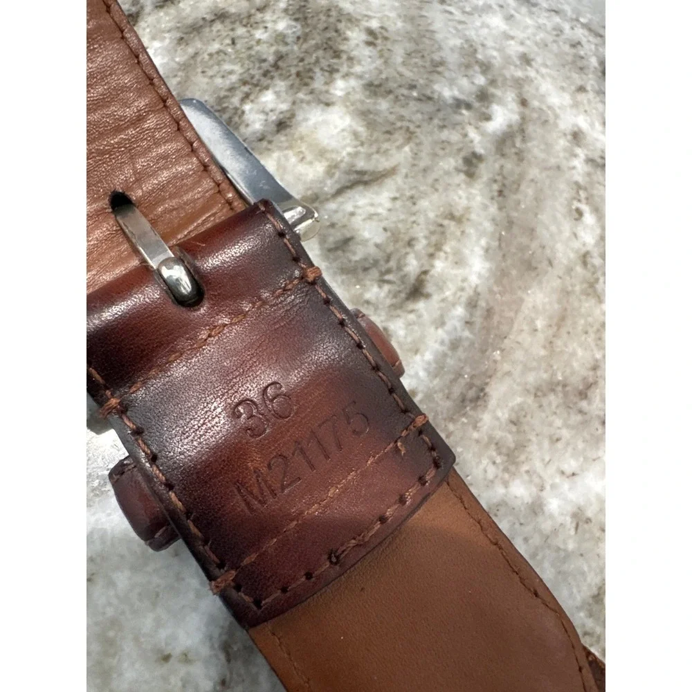 Men's Brighton DONEGAL TAPER Brown‎ Leather Belt Size 36 Stylish